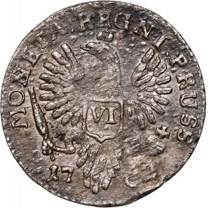 Rosja, Elżbieta I, monety bite dla Prus, 6 groszy 1762, Królewiec