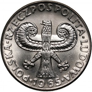 PRL, 10 złotych 1965, Kolumna Zygmunta III, PRÓBA, nikiel