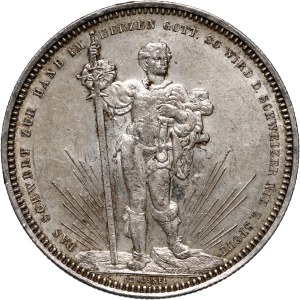 Switzerland, 5 Francs 1879, Basel, Shooting Festival