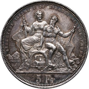 Szwajcaria, 5 franków (talar strzelecki) 1883, Lugano