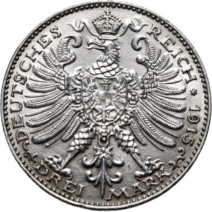 Germany, Saxe-Weimar-Eisenach, Wilhelm Ernst, 3 Mark 1915 A, Berlin