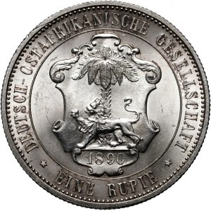 Germany, German East Africa, Wilhelm II, Rupie 1890, Berlin