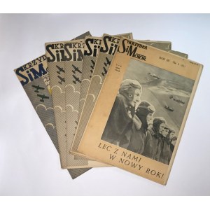 Skrzydła i Motor Tygodnik Młodzieży Lotniczej Rok III 1948 7 numerów