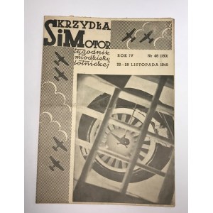 Skrzydła i Motor Tygodnik Młodzieży Lotniczej Rok IV 22-29 listopada 1949 nr. 48