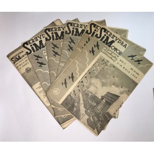 Skrzydła i Motor Tygodnik Młodzieży Lotniczej Rok V 1950 6 numerów