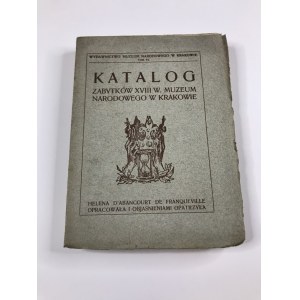 Katalog zabytków XVIII w. Muzeum Narodowego w Krakowie