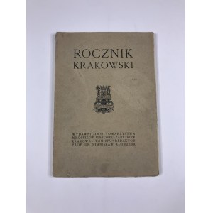 Rocznik Krakowski tom XIV red. Stanisław Kutrzeba