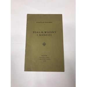 Bąkowski Stanisław Psalm wiosny i nadziei Kraków 1916
