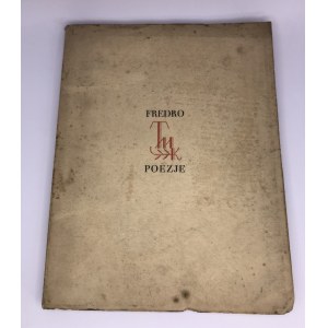 Fredro Aleksander Nieznany zbiór poezyj 1929