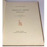 Fredro Aleksander Nieznany zbiór poezyj 1929
