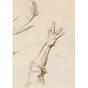 Józef Mehoffer (1869 Ropczyce - 1946 Wadowice), Szkice dłoni - Emaus