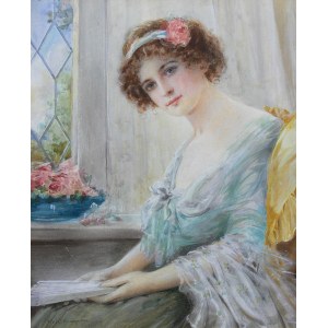 Valentine Cameron Prinsep (1838 Kalkuta-1904 Londyn), Portret młodej kobiety, 1896