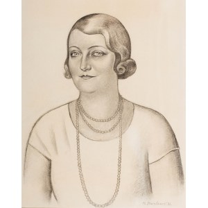 Henryk Berlewi (1894 Warszawa - 1967 Paryż), Portret młodej kobiety z perłami, 1931