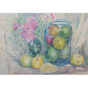 Emil Krcha (1894 Kalusz -1972 Krakow), Still life with fruit