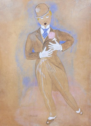 Henryk Berlewi (1894 Warszawa - 1967 Paryż), Projekt kostiumu aktora teatru Variete