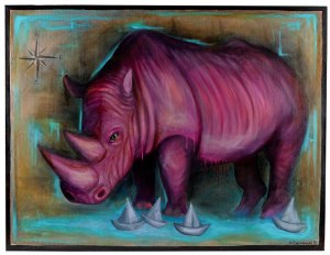Anita Dąbrowska, Believe in pink rhino, 2019