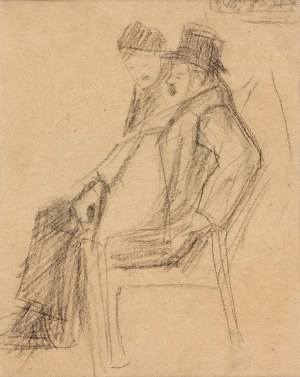 Artur Markowicz (1872-1934), Siedzący na krzesłach (praca dwustronna)