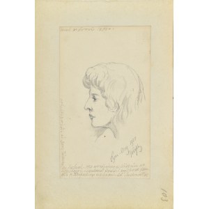 Tadeusz Rybkowski (1848-1926), Portret dziewczyny z profilu