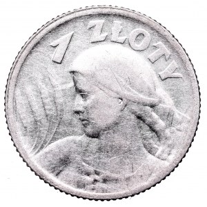 II Rzeczpospolita, 1 złoty 1924, Paryż Kobieta i kłosy