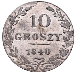 Zabór rosyjski, 10 groszy 1840