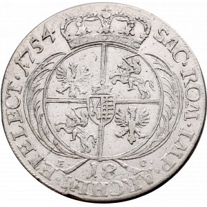 Germany, Saxony, Friedrich August II, 18 groschen 1754, Leipzig