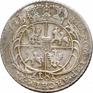 Germany, Saxony, Friedrich August II, 18 groschen 1755