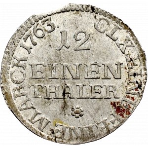 August III Sas, 1/12 taler 1763
