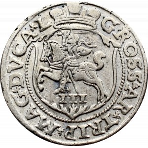 Zygmunt II August, Trojak 1563, Wilno - LIT/L
