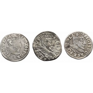 Sigismund III, Lot of 3-groschen