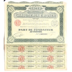 Akcja Chalumeaux E. Royer z kompletem kuponów