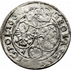 Jan II Kazimierz, Szóstak 1666, Bydgoszcz - D L/bez kropek przy nominale