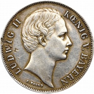 Niemcy, Ludwik II, Gulden 1865, Monachium