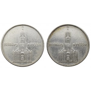 Germany, III Reich, set 2 x 2 mark 1933