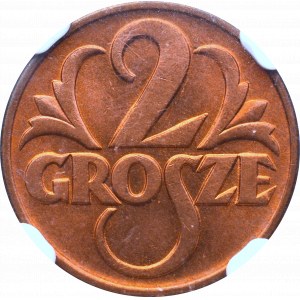 II Rzeczpospolita, 2 grosze 1939 - NGC MS66 RD