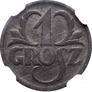 Generalne Gubernatorstwo, 1 grosz 1939 - NGC MS64
