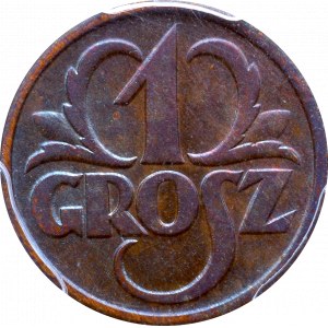 II Rzeczpospolita, 1 grosz 1939 - PCGS MS64 BN
