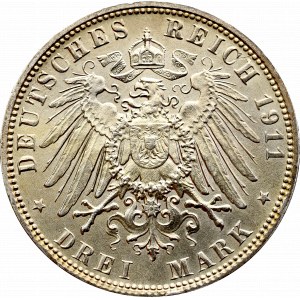 Niemcy, Królestwo Bawarii, Lvitpold, 3 marki 1911 D