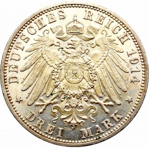 Germany, Preussen, 3 mark 1914