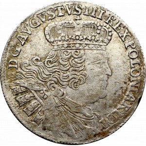 August III Sas, Ort 1755 Efraimek - kropka po dacie