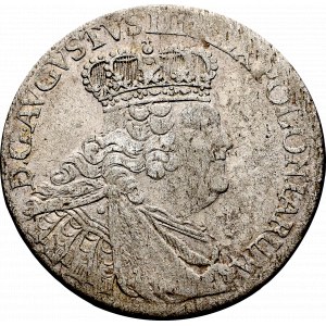 August III Sas, Szóstak 1755 - kropka po nominale, rzadszy