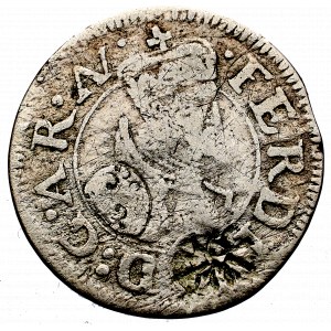 Austria, Ferdynand II, 3 krajcary bez daty, Tyrol - kontrmarkowany