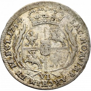 August III Sas, Szóstak 1754 - najszersze popiersie