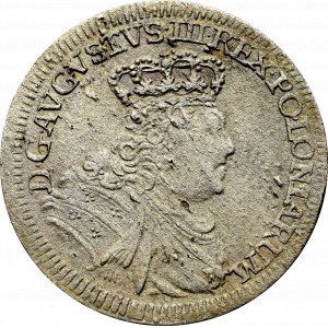 August III Sas, Szóstak 1755 - węższe popiersie
