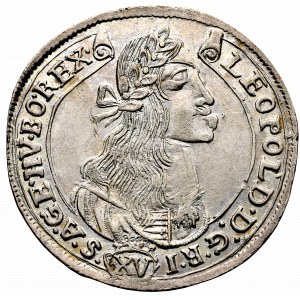 Węgry, Leopold I, 15 krajcarów 1675 KB