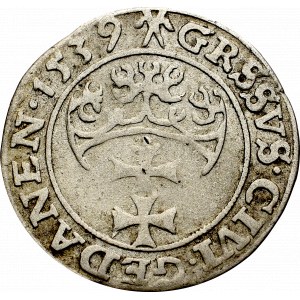 Zygmunt I Stary, Grosz 1539, Gdańsk - nieopisany GR^SSVS