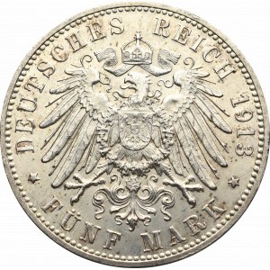 Niemcy, Wirtembergia, Wilhelm II, 5 marek 1913