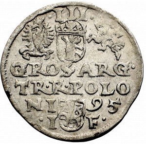 Zygmunt III Waza, Trojak 1595, Olkusz - nieopisany R•POLONI