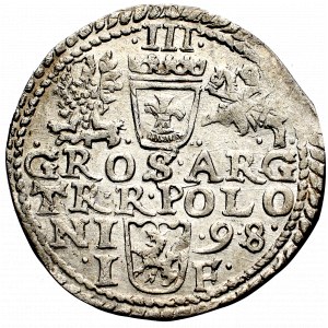 Zygmunt III Waza, Trojak 1598, Olkusz - nieopisana przebitka SII/G