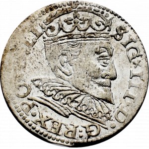 Zygmunt III Waza, Trojak 1595, Ryga - nieopisany REX•POx