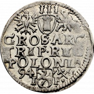 Zygmunt III Waza, Trojak 1594, Poznań - nieopisana hybryda